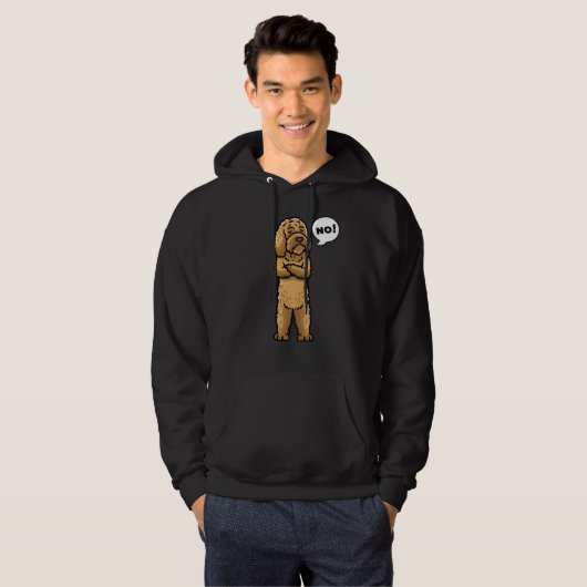 Cockapoo Stubborn Dog Hoodie (Voorkant volledig)
