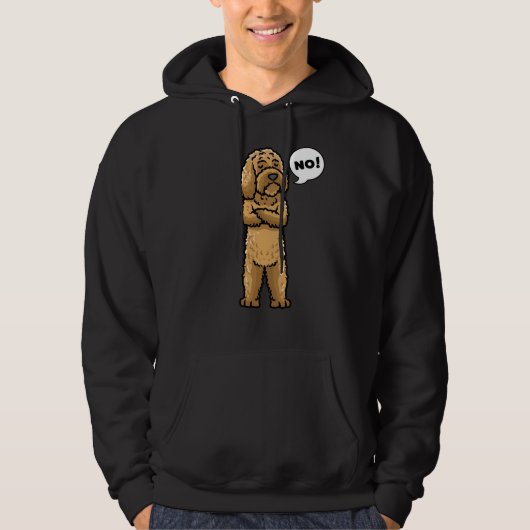 Cockapoo Stubborn Dog Hoodie (Voorkant)