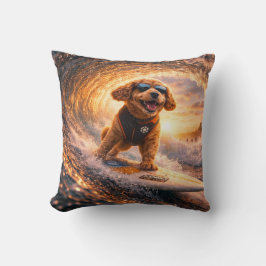 Cockapoo Surf Kunst | Cool Cockapoo Cadeau kussen