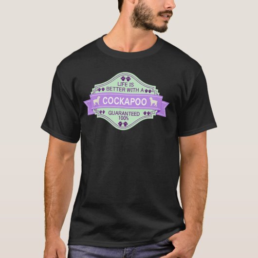 Cockapoo T-shirt Het leven is beter met Cockapoo T (Voorkant)