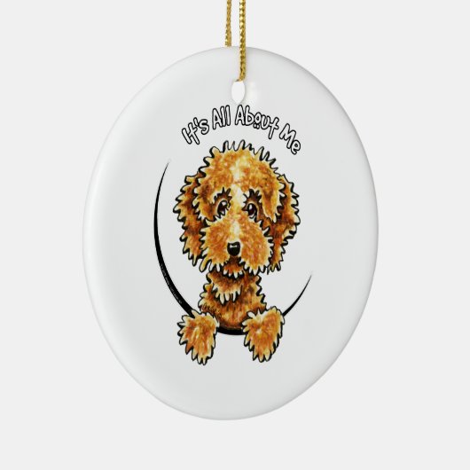 Cockapoo Tan IAAM Keramisch Ornament (Rechts)