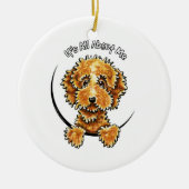 Cockapoo Tan IAAM Keramisch Ornament (Voorkant)