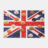 Cockapoo Union Jack deurmat | UK honden welkom mat (Voorkant)