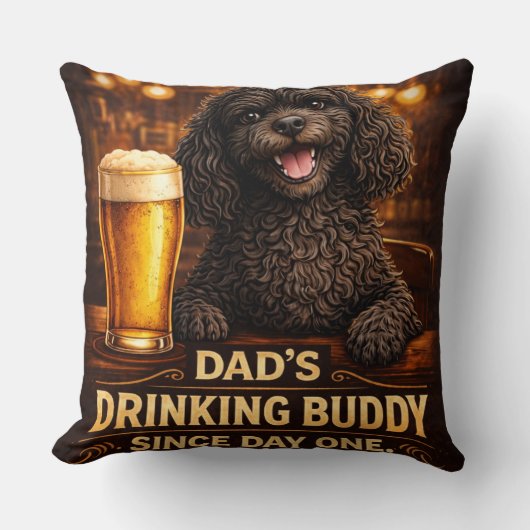 Cockapoo vader cadeau kussen | Vader hond cadeau (Voorkant)
