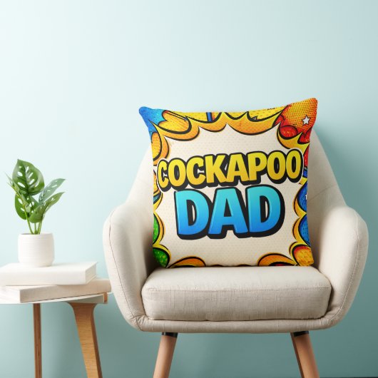 Cockapoo Vader Kussen | Grappig Hond Vader Cadeau (Stoel)