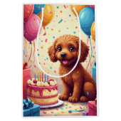 Cockapoo verjaardagsfeest medium cadeauzakje (Voorkant)