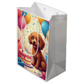 Cockapoo verjaardagsfeest medium cadeauzakje (Achterkant Gekanteld)
