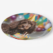Cockapoo verjaardagsfeestje papieren bordje (Gekanteld)