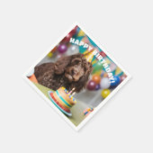 Cockapoo verjaardagsfeestje servet (Hoek)