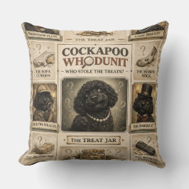 Cockapoo Whodunit kussen | Grappig honden cadeau
