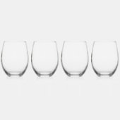 Cockapoo wijn glas set van 4 | Geschenk voor honde (Links)
