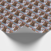 Cockapoo Winter Wonderland Christmas Joy Cadeaupapier (Hoek)