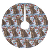 Cockapoo Winter Wonderland Christmas Joy Kerstboom Rok (Voorkant)