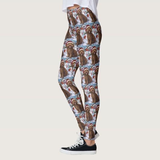 Cockapoo Winter Wonderland Christmas Joy Leggings (Links)