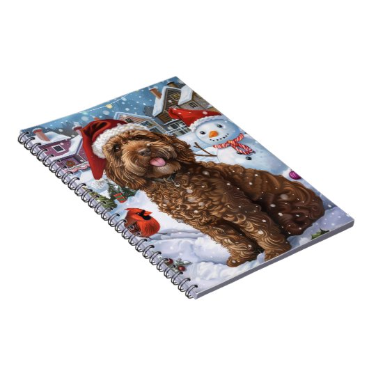 Cockapoo Winter Wonderland Christmas Joy Notitieboek (Rechterzijde)