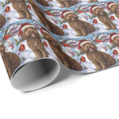 Cockapoo Winter Wonderland Kerstvreugde Cadeaupapier (Rol Hoek)