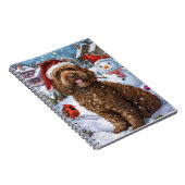 Cockapoo Winter Wonderland Kerstvreugde Notitieboek (Rechterzijde)
