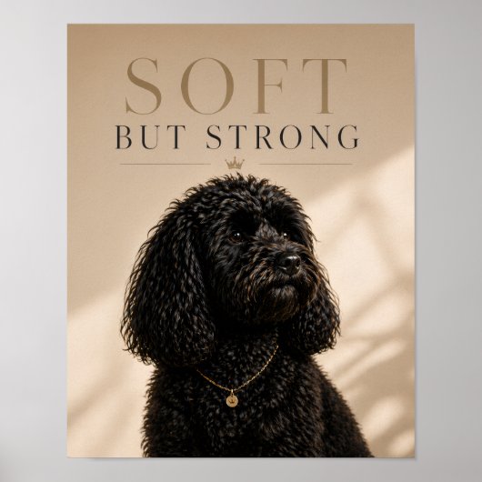 Cockapoo Zachte Maar Sterke Muur Kunstprint Poster (Voorkant)