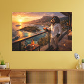 Cockapoo Zonsondergang Canvas Kunst – Luxe Reizen  (Insitu (Woonkamer))