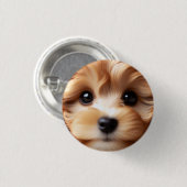 Cockapoodle Puppy Gezicht met grote ogen, Schattig Ronde Button 3,2 Cm (Voorkant /achterkant)