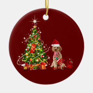 cockapoo's met Petten kerst Keramisch Ornament