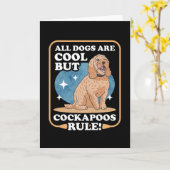 Cockapoos Rule Dog Owner Spoodle Cockerpoo Kaart (Gele Bloem)