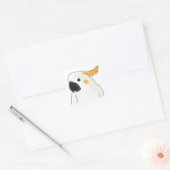 Cockatau Bust Vierkante Sticker (Envelop)