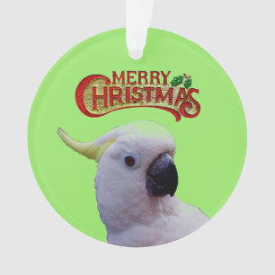 Cockatau Wishes Merry Kerstversiering Ornament