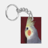 Cockatiel 2 Sleutelhanger met gereguleerde papegaa (Voorkant Links)