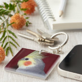 Cockatiel 2 Sleutelhanger met gereguleerde papegaa (Voorkant Rechts)