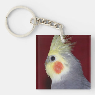 Cockatiel 2 Sleutelhanger met gereguleerde papegaa