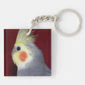 Cockatiel 2 Sleutelhanger met gereguleerde papegaa (Achterkant)