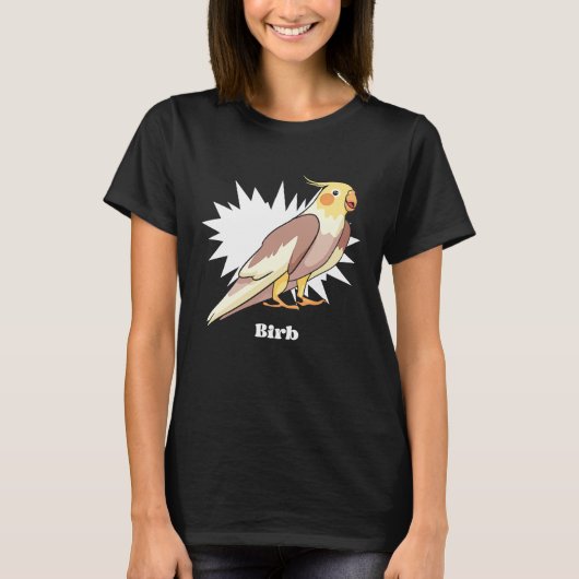 Cockatiel Birb Meme Yellow Cute Bird for Parrot Ow T-shirt (Voorkant)