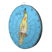 Cockatiel bird cartoon illustration  dartbord (Voorkant Rechts)