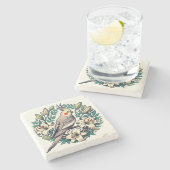 Cockatiel Bird illustratie Stenen Onderzetter (Zijkant)