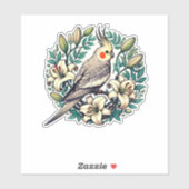 Cockatiel Bird illustratie Sticker (Vel)