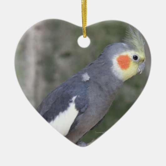 Cockatiel Bird Keramisch Ornament (Voorkant)