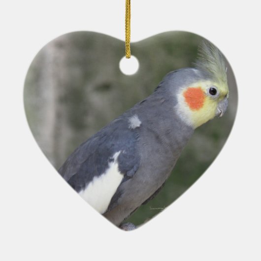 Cockatiel Bird Keramisch Ornament (Achterkant)