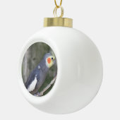 Cockatiel Bird Keramische Bal Ornament (Rechts)