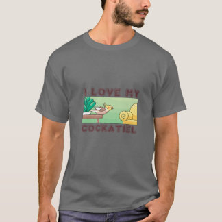 Cockatiel Bird Love Design for Cockatiel Owner T-shirt