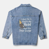 Cockatiel Bird Parrot Cockatiel Denim Jacket (Achterkant)
