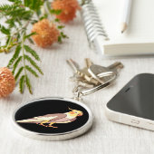 Cockatiel Bird Parrot Sleutelhanger (Zijkant)