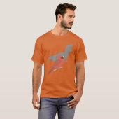 Cockatiel BirdRe Dinosaur Shadow grappig T-shirt (Voorkant volledig)