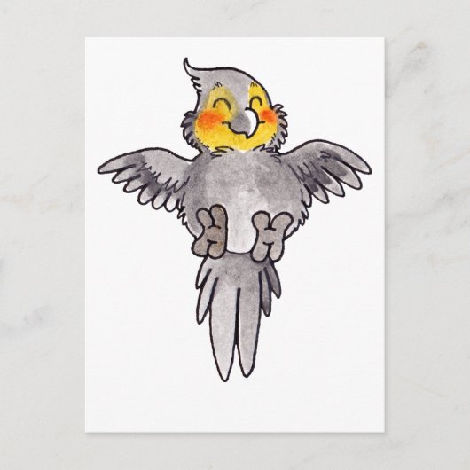 Cockatiel Briefkaart (Voorkant)