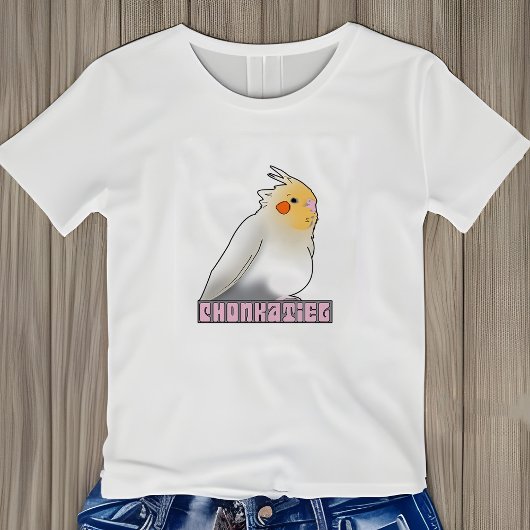 Cockatiel Chonky Birb Meme Leuke Grappige Dierenvo Tri-Blend Shirt