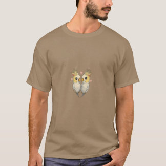Cockatiel Cockatiels Heart Parrot Birds familie T-shirt