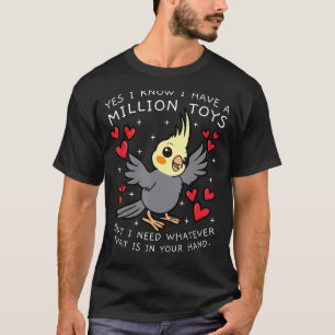Cockatiel Cockato Lutino Parrot Weiro Quarri T-shirt