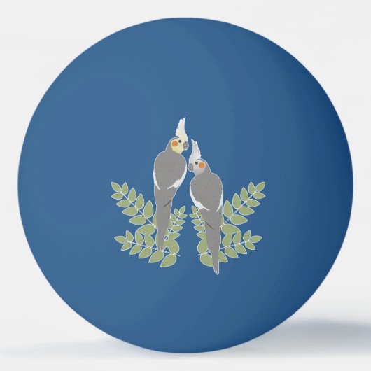 Cockatiel Couple Pingpongbal (Voorkant)
