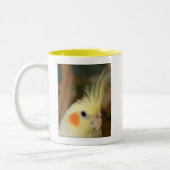 Cockatiel Cutie Tweekleurige Koffiemok (Links)