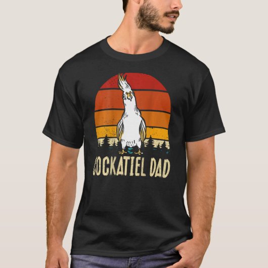 Cockatiel Dad Backprint Cockatiel T-shirt (Voorkant)